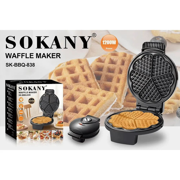 Вафельница SOKANY SK-BBQ-838, красный - купить по выгодной цене в ...