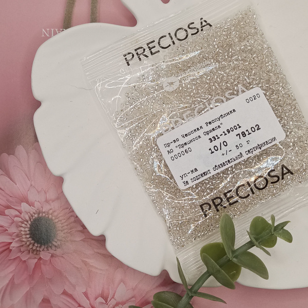 Бисер чешский серебряная линия 78102 Preciosa 50 г 10/0 1 сорт - купить ...