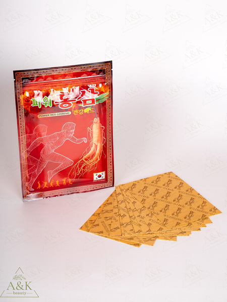 Обезболивающий пластырь KOREAN POWER RED GINSENG 365 с красным ...