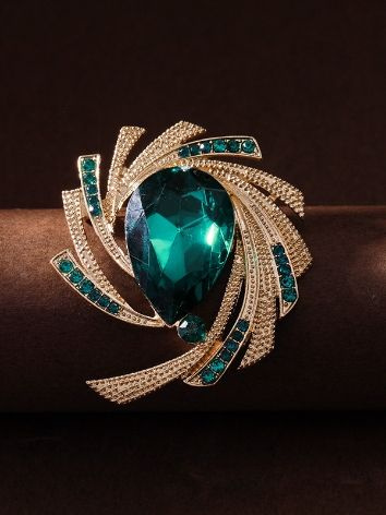 Крупная брошь женская бижутерия САВСАН. Декоративная брошь булавка ...