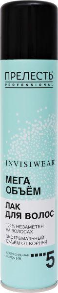 Лак для волос ПРЕЛЕСТЬ PROFESSIONAL Invisiwear Экстремальный объем ...