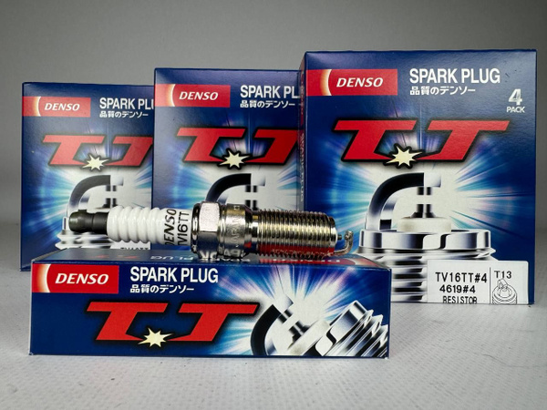 Комплект свечей зажигания DENSO TV16TT купить на OZON по низкой цене ...