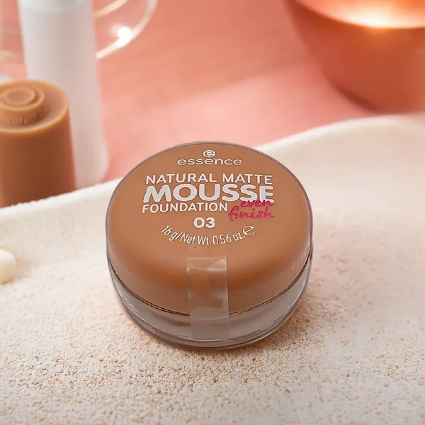 Мусс тональный для лица ESSENCE NATURAL MATTE MOUSSE FOUNDATION Тон 03 ...