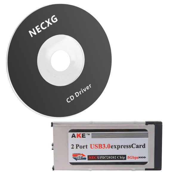 Адаптер PCMCIA с 2 портами USB 3.0 Express Card, слот 34 мм - купить с ...