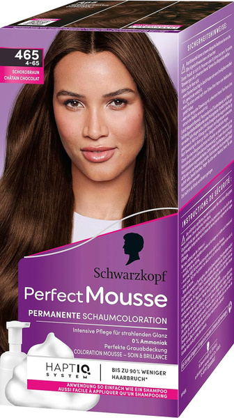 Schwarzkopf Perfect Mousse, 465 Schokobraun Краска-мусс для волос тон ...