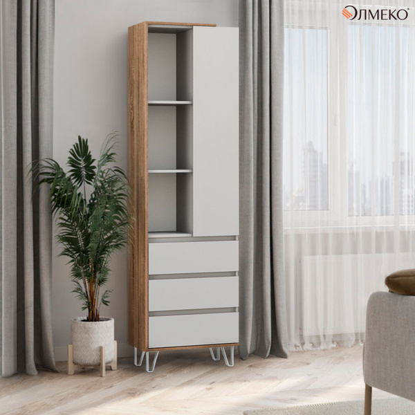 Шкаф распашной Олмеко Шкаф комбинированный, 60.1x38.1x211 см - купить ...