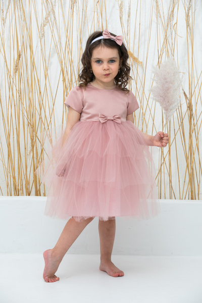 Платье нарядное детское с бантом для праздника, Девочки, На любой сезон ...
