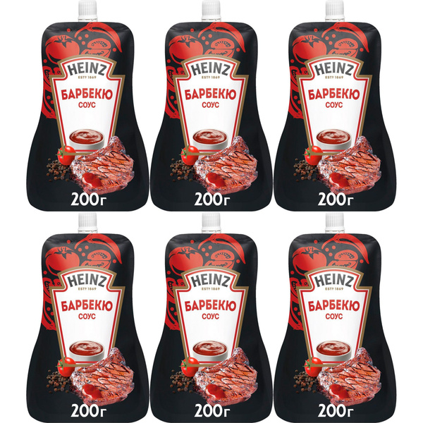 Соус Heinz Барбекю для мяса 200 г, набор: 6 штук купить на OZON по ...