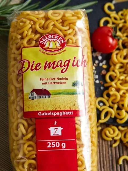 Макароны 3 GLOCKEN Die mag ich Мелкие рожки Gabelspaghetti 250г ...