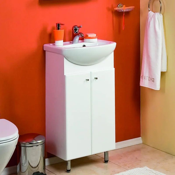 AQUATON Тумба с раковиной, AQUATON Мира Н 45, 45х45х60 см - купить с ...