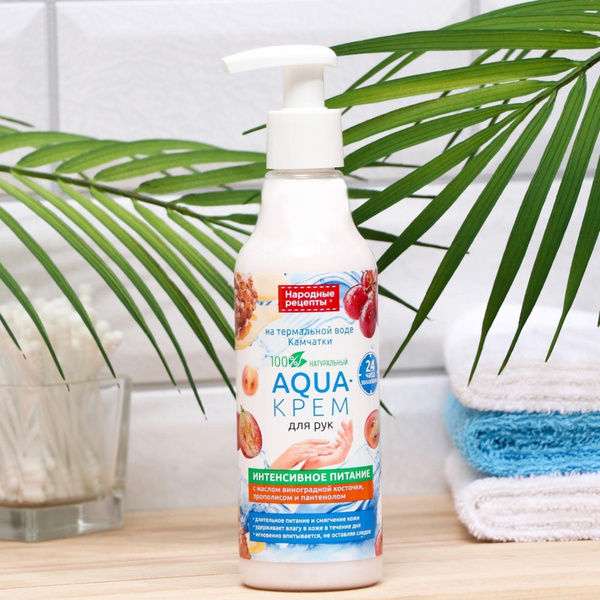 Aqua-крем для рук, интенсивное питание, на термальной воде Камчатки ...