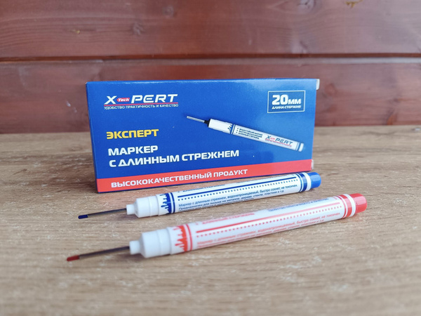Маркер с длинным стержнем (20мм)/ красный/ синий / комплект 10шт ...