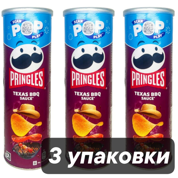 Чипсы картофельные Pringles Барбекю 165 г x 3 шт - купить с доставкой ...