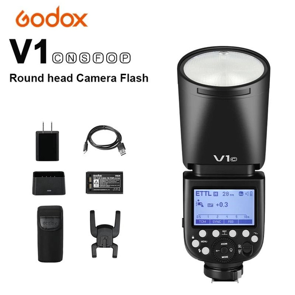 Godox V1C Вспышка Speedlite с литий-ионным аккумулятором Speedlite TTL ...