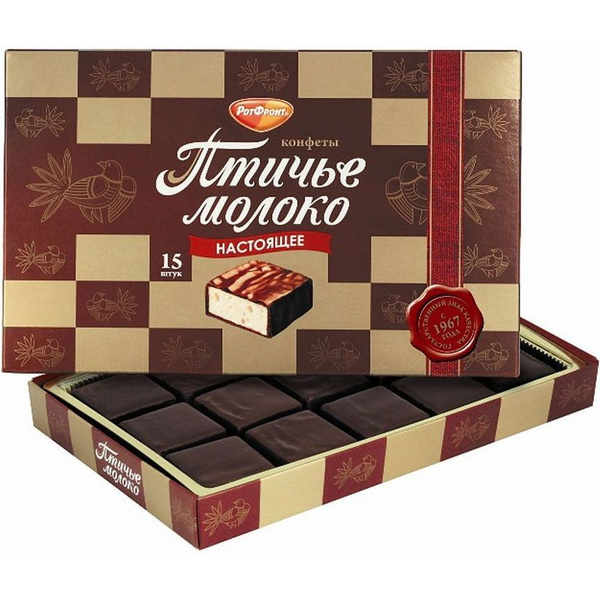 Конфеты шоколадные Рот Фронт Птичье молоко 200 г купить на OZON по ...