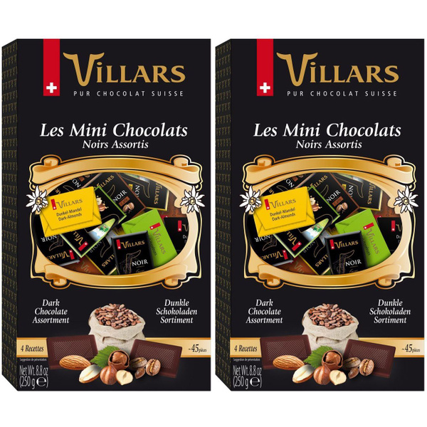 Шоколад Villars Ассорти горький и темный 250 г, набор: 2 штуки купить ...