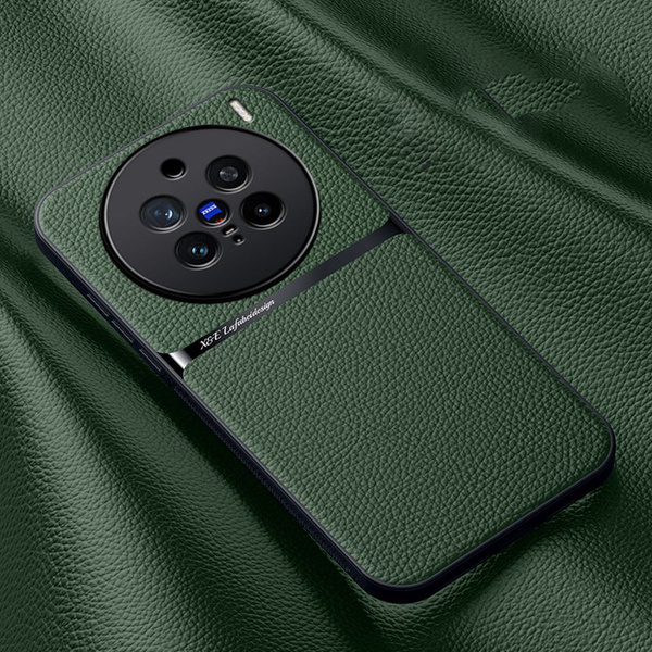 Кожаный чехол для VIVO X200 Pro, Противоударный защитный чехол для Виво ...