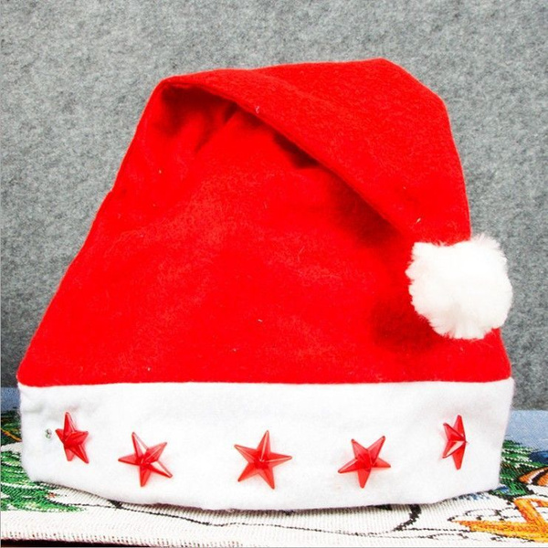 новогодняя шапка деда мороза, светящаяся/ колпак новогодний, 1 шт ...