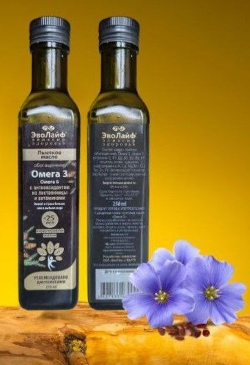 Омега 3, Омега 6, с дигидрокверцетином и куркумином на основе льняного ...