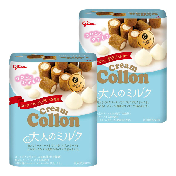 Печенье заварное с молочной начинкой Glico, 48 г х 2 шт купить на OZON ...