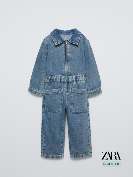 Джинсовый комбинезон для девочки ZARA DENIM HEART JUMPSUIT, 110 ...