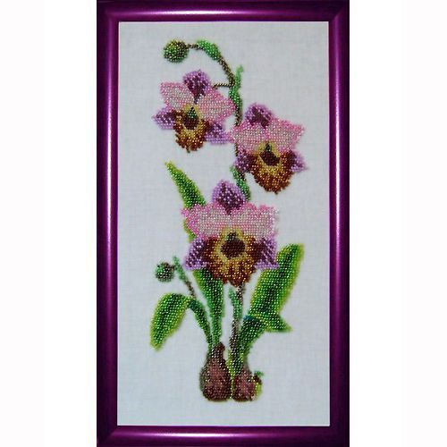 Набор для вышивания, Картины бисером, вышивка бисером, Орхидеи, 17*30 ...