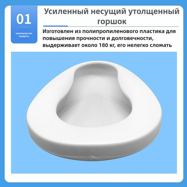 Судно утка подкладное Ладья для лежачих больных медицинское для женщин ...