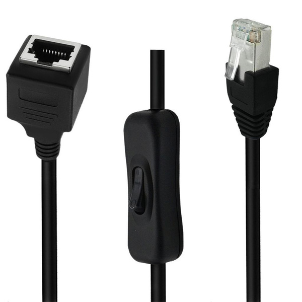 Сетевой патч-корд MyPads Gigabit Cat6e с переключателем, прямой разъем ...