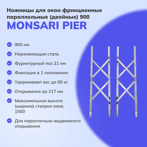 Ножницы для окон фрикционные параллельные (двойные) 900 купить на OZON ...