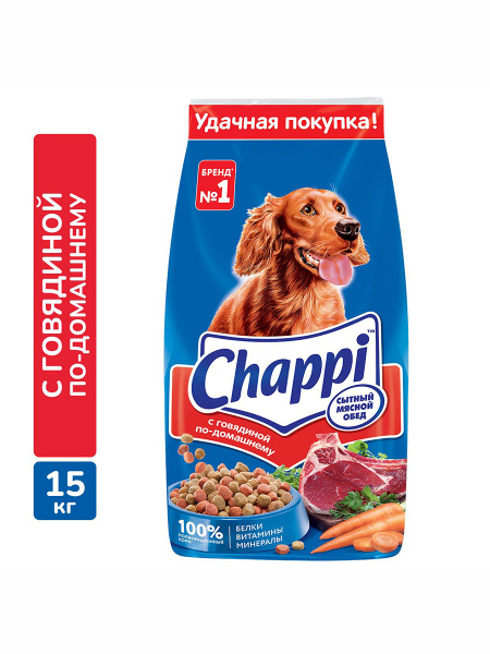 Сухой корм для собак Chappi «Сытный мясной обед. С говядиной по ...