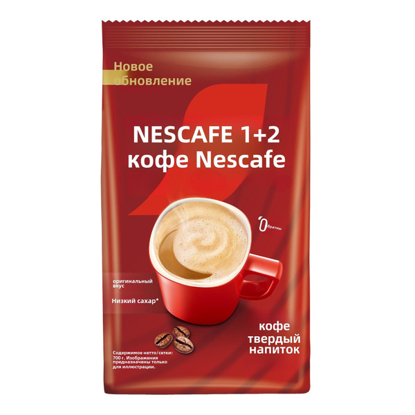 NESCAFE Растворимый кофе три в одном в порошке, 700 г, большая упаковка ...