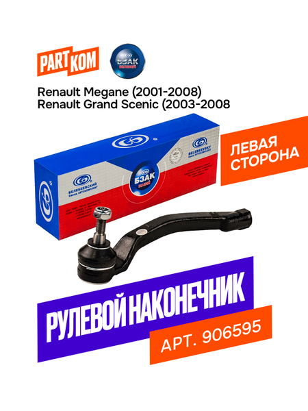 Наконечник рулевой тяги левый Renault Megane II, Grand Scenic II