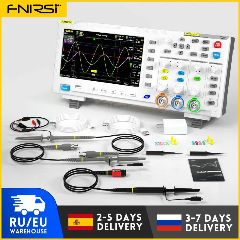 FNIRSI1014Dцифровойосциллограф2в1двухканальномгенераторевходныхсигналовПринадлежностидляинструментов