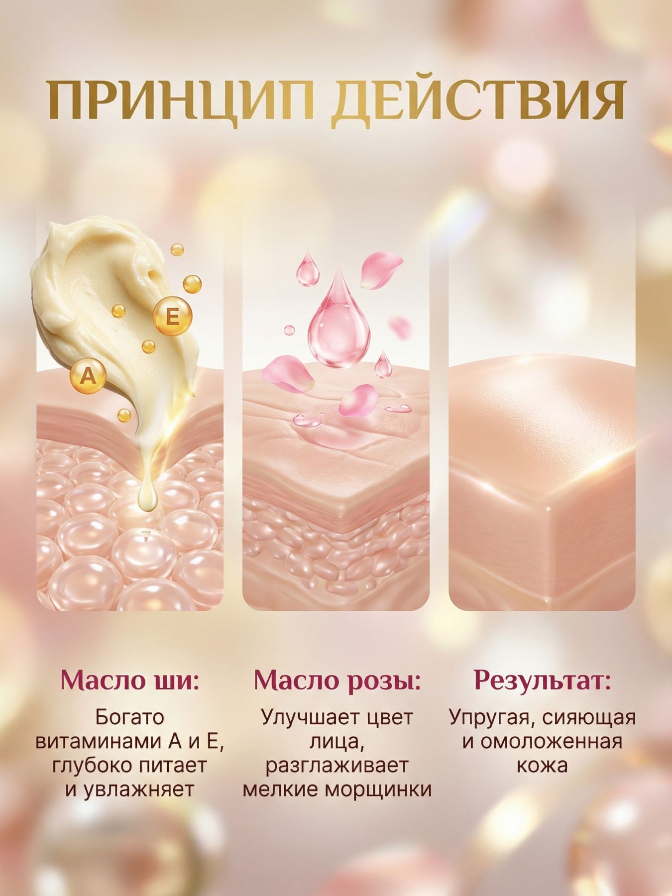 Масло ШИ для тела с розой