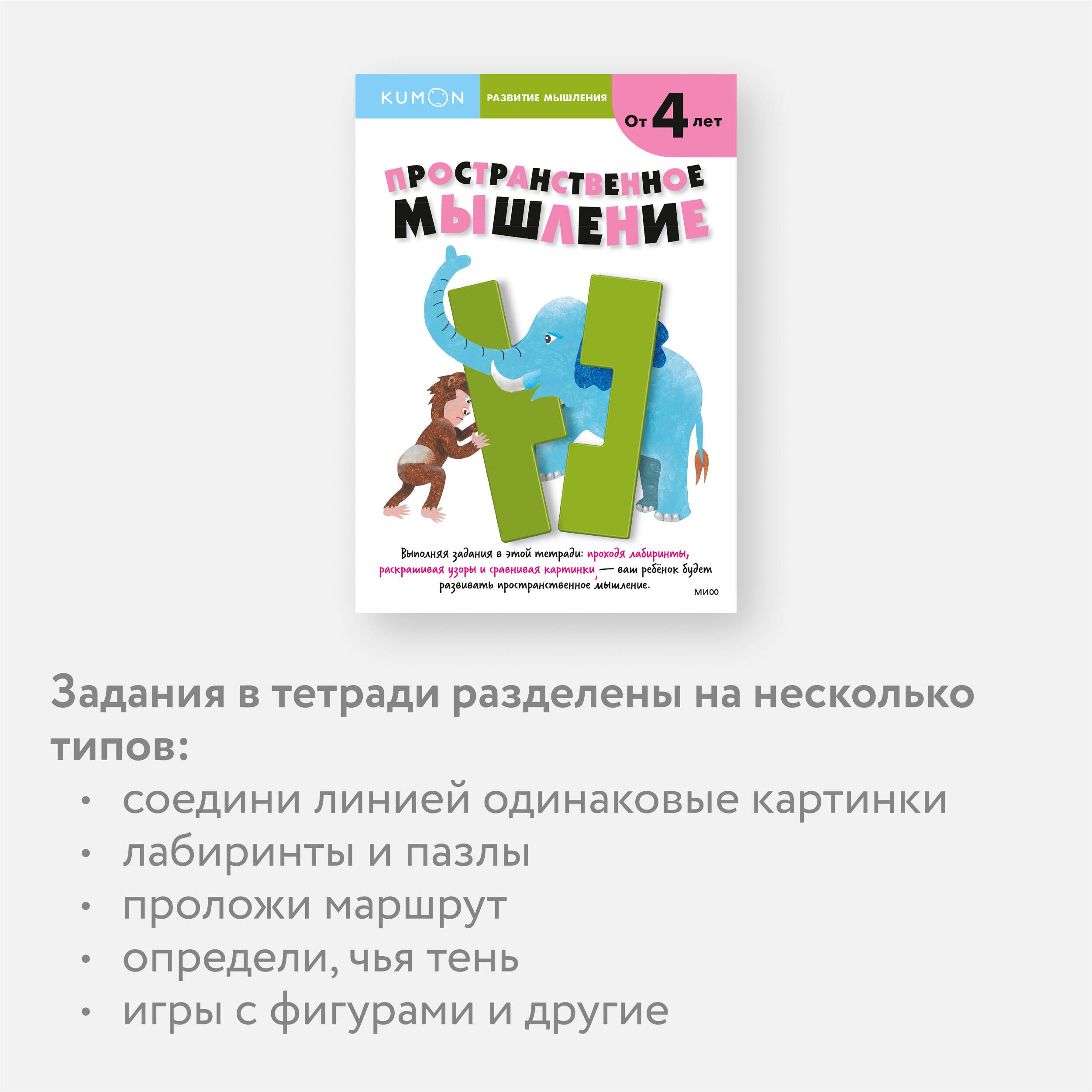 Развитие мышления. Пространственное мышление | Kumon - купить с доставкой  по выгодным ценам в интернет-магазине OZON (248981944)