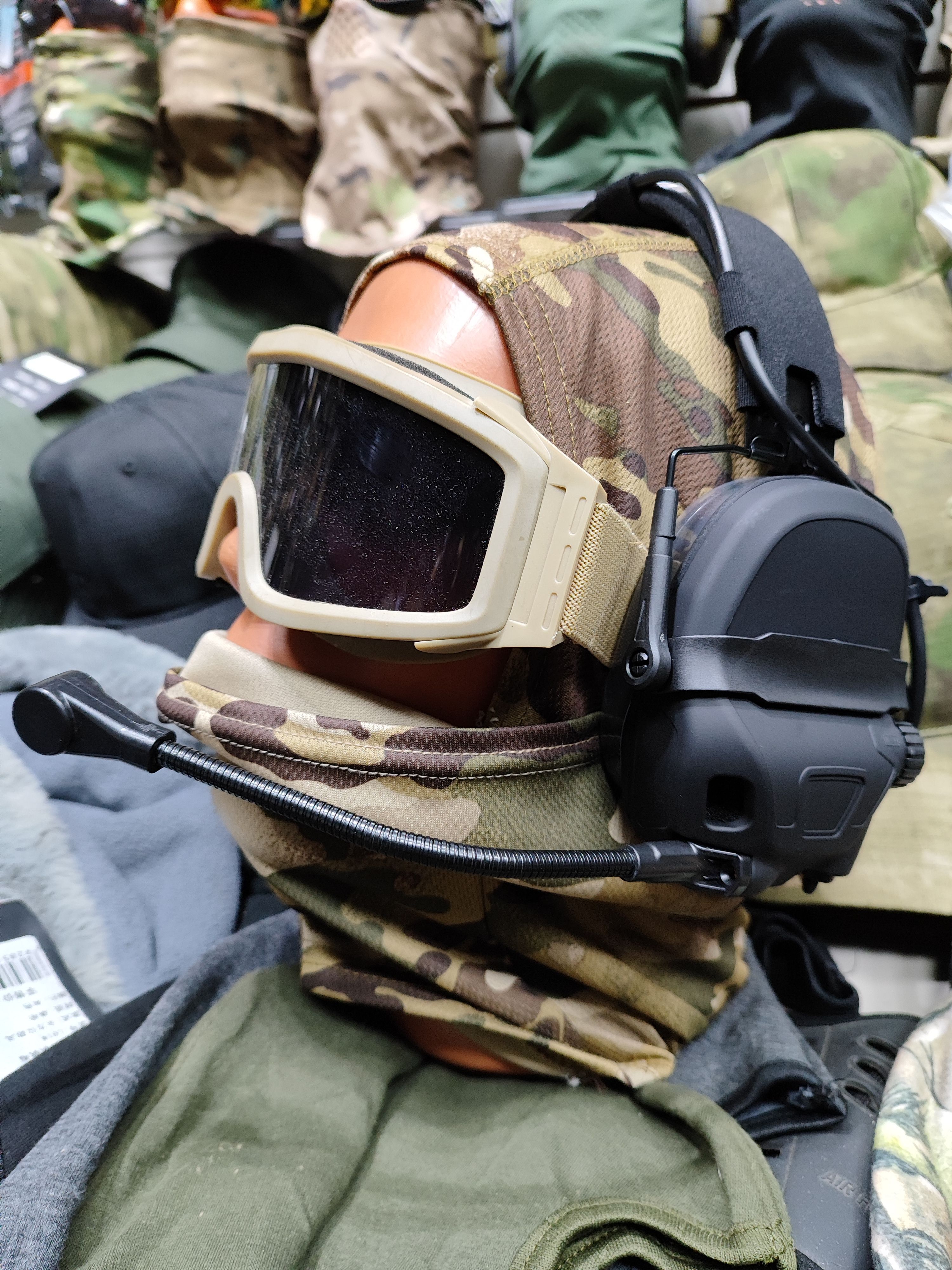 Наушники активные тактические 6TH Gen Tactical headset стрелковые/гарнитура/поворотные крепления на шлем черный