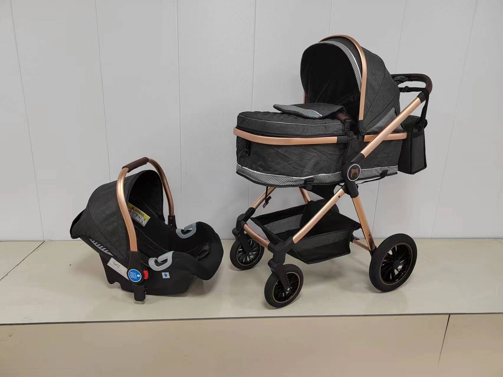 Коляска 3 в 1 Ining baby K314 black