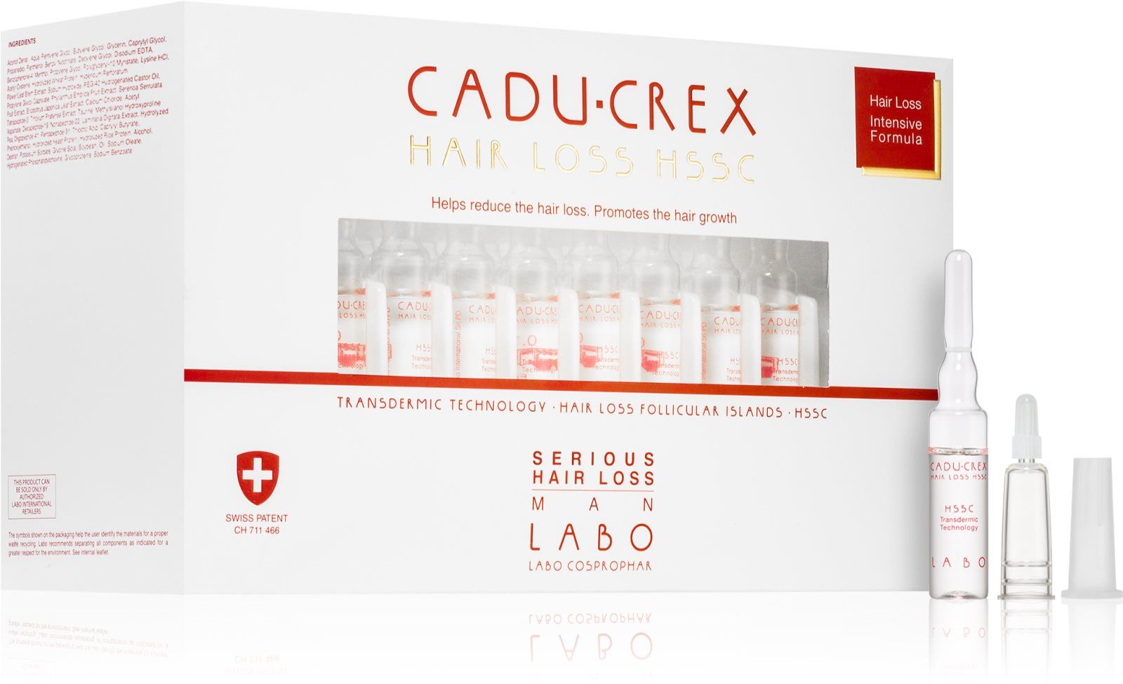 Лечение волос против серьезного выпадения волос CADU-CREX Hair Loss HSSC Serious Hair Loss for men 40x3,5 ml