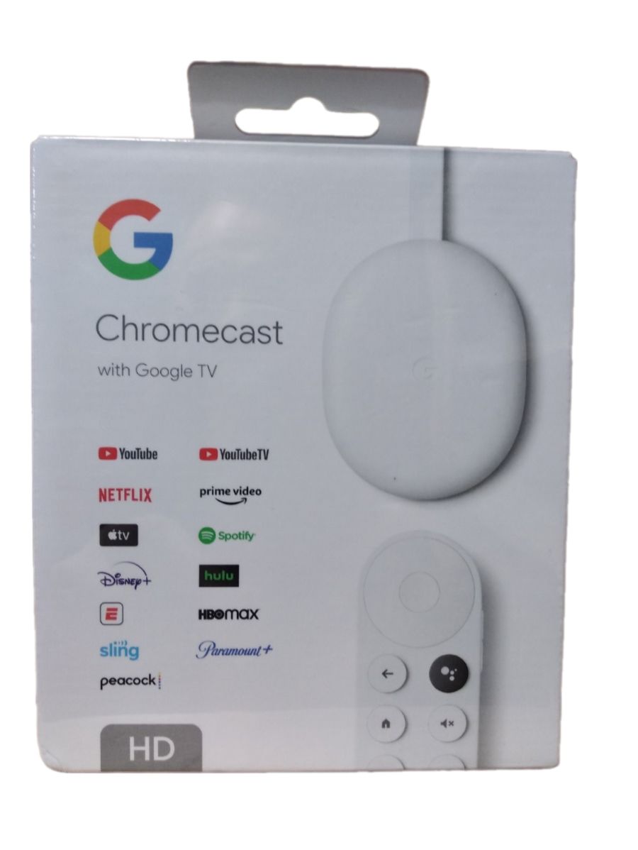 Google Медиаплеер Chromecast HD c TV Android, 1,5 ГБ/8 ГБ, Bluetooth,  Wi-Fi, белый