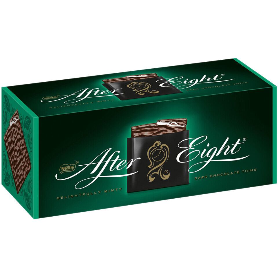 Шоколад After Eight с мятной начинкой пластинки, 200 г, Швейцария