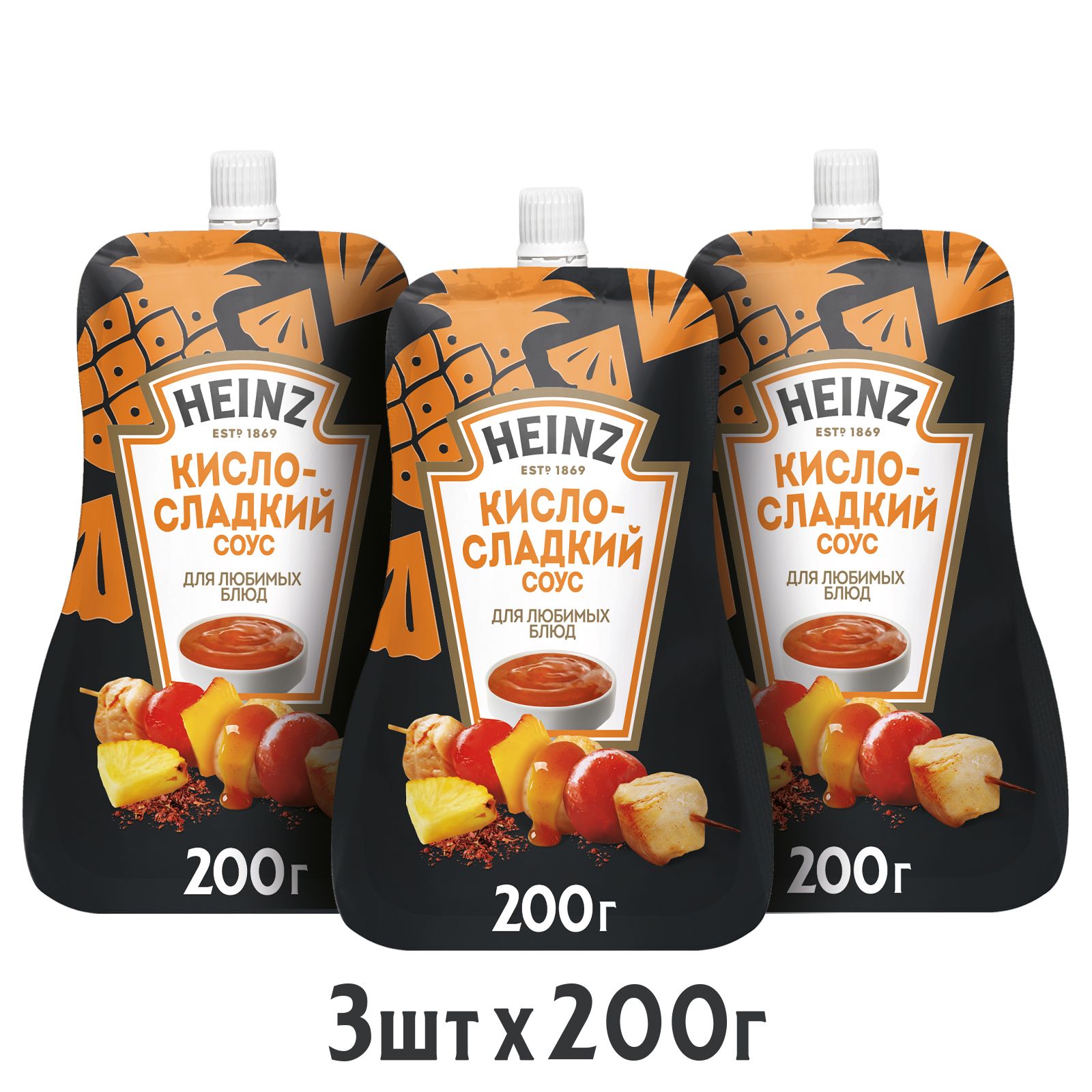 Соус Heinz Кисло-сладкий деликатесный, 200 г х 3 шт