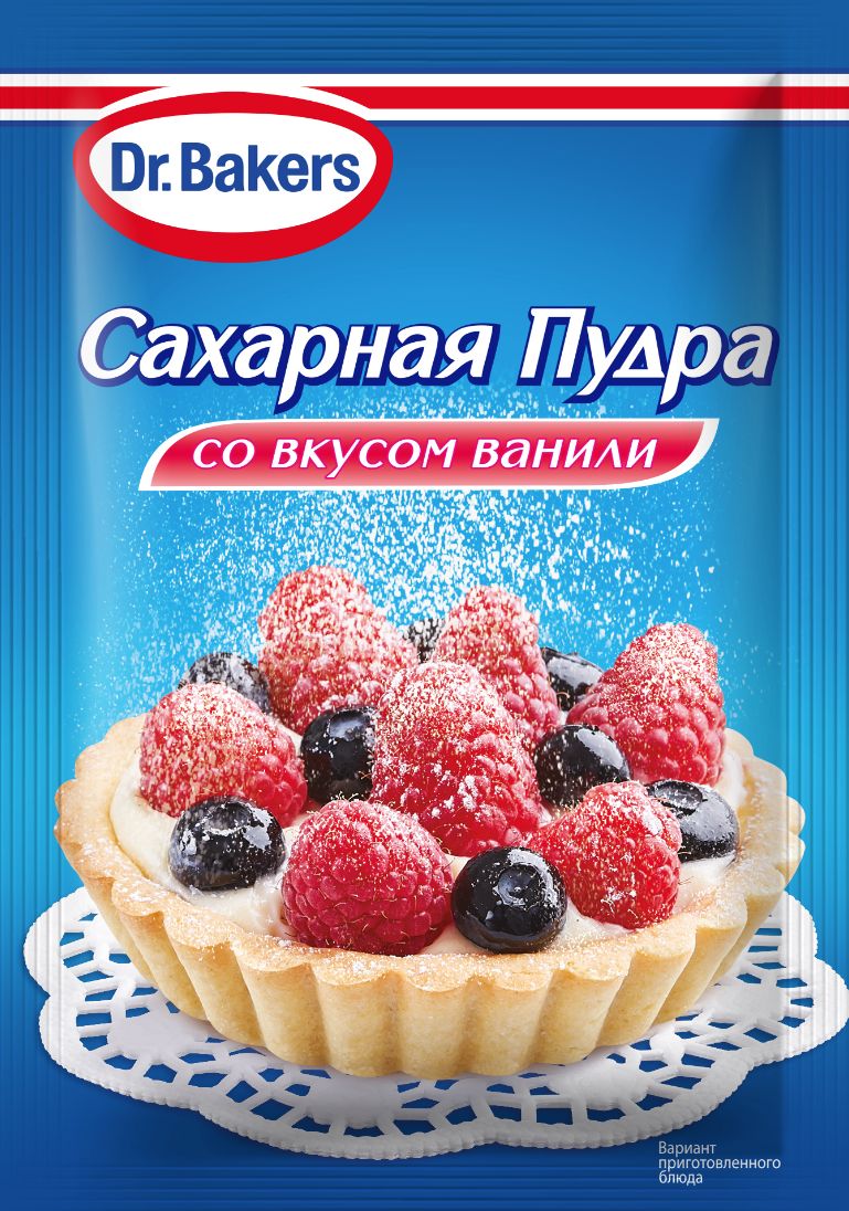 Dr.Bakers Сахарная пудра Белый, Ванильный 480г. 6шт.