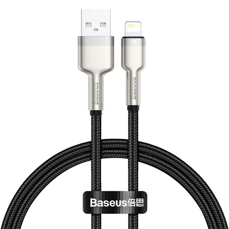 BaseusКабельдлямобильныхустройствAppleLightning/USB2.0Type-A,0.25м,черный