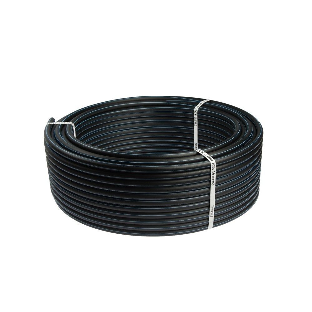 Труба ПЭ ГОСТ для питьевого водоснабжения(синяя полоса), SDR 11 PN16, 20х2мм, бухта 50м.,