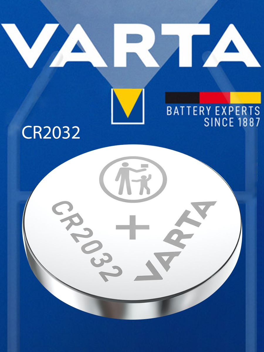 VartaБатарейкаCR2032Electronics(таблетка),литиевыйтип-1шт.