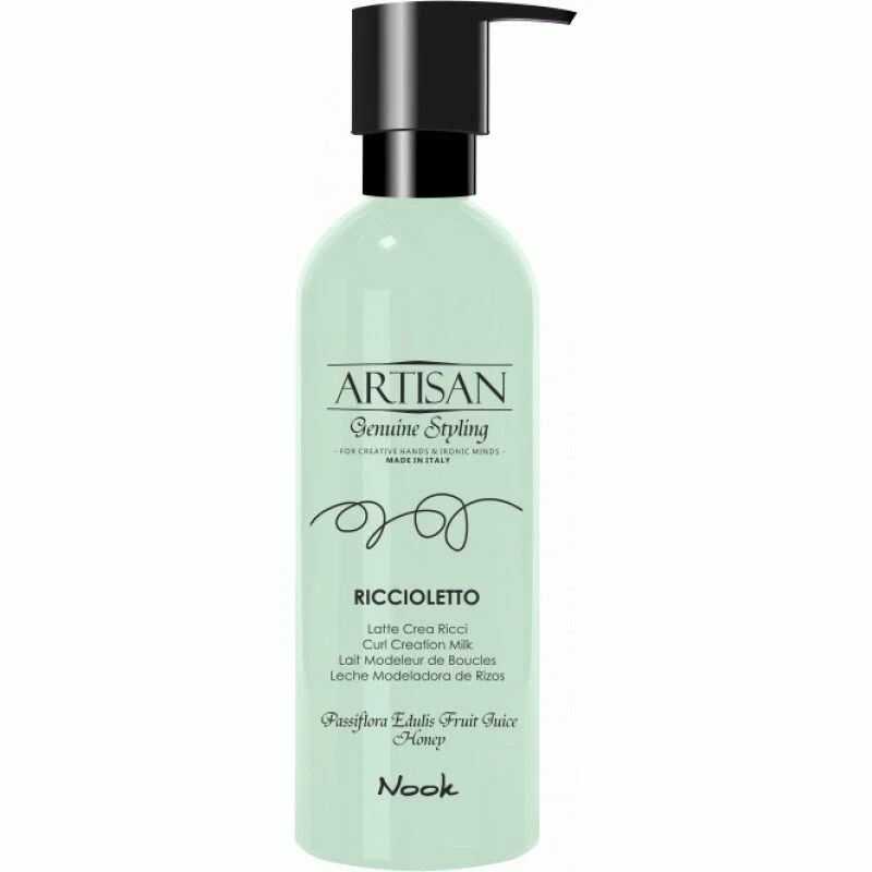 Nook Artisan Riccioletto Curl Control Milk - Крем для укладки вьющихся волос, 200 мл