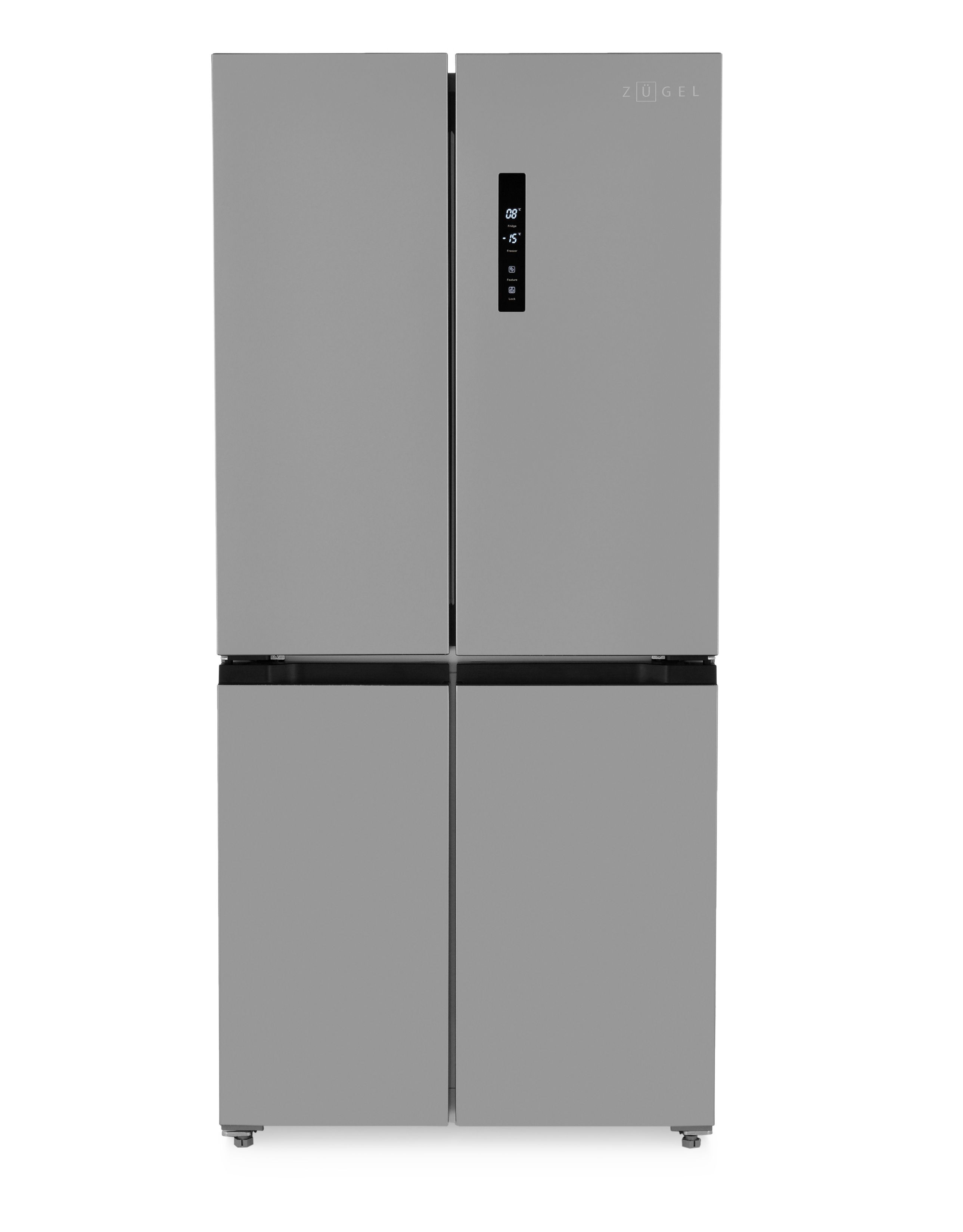 ZUGELХолодильникZRCD430,серыйметаллик