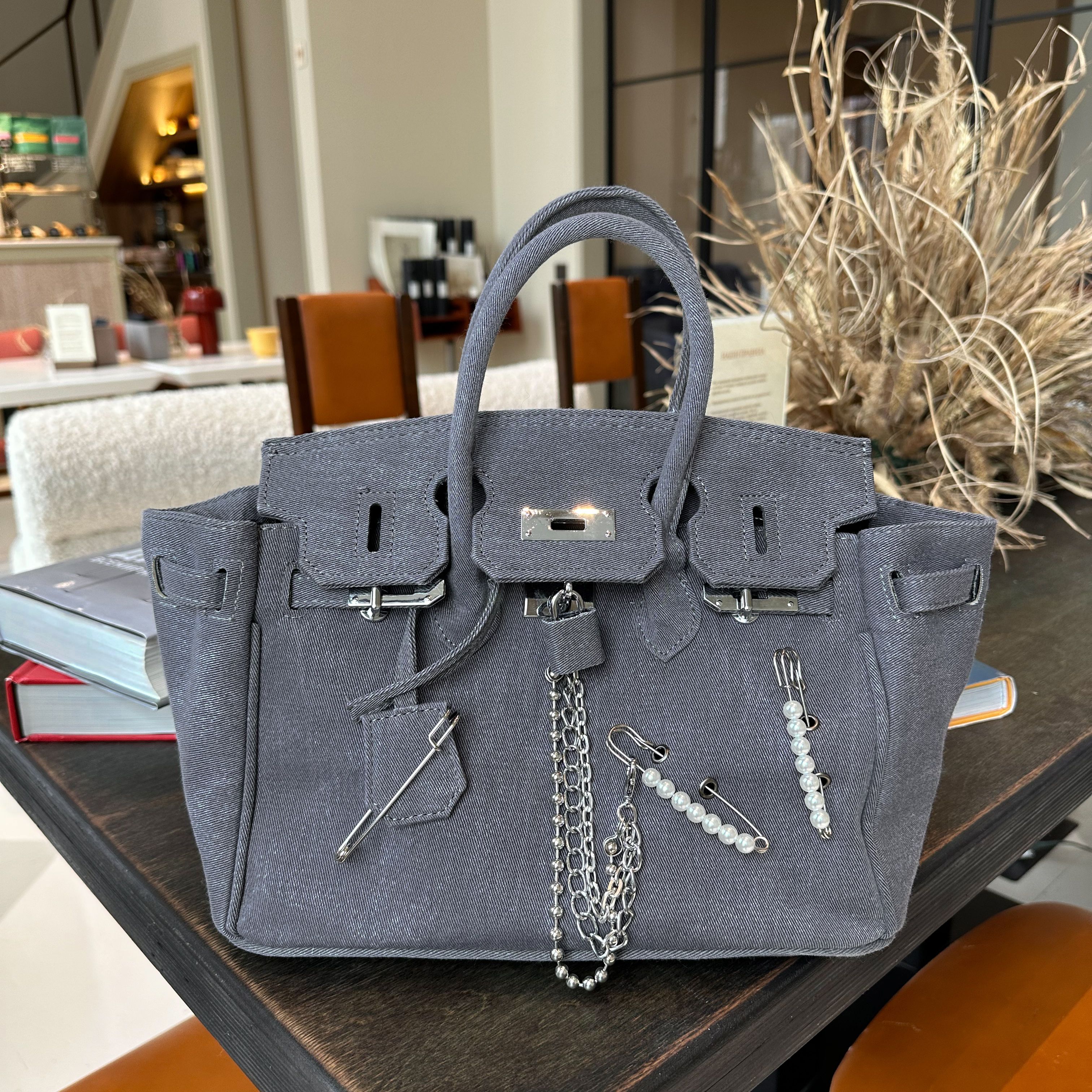 джинсовая сумка в стиле hermes birkin - купить с доставкой по выгодным  ценам в интернет-магазине OZON (1483534096)