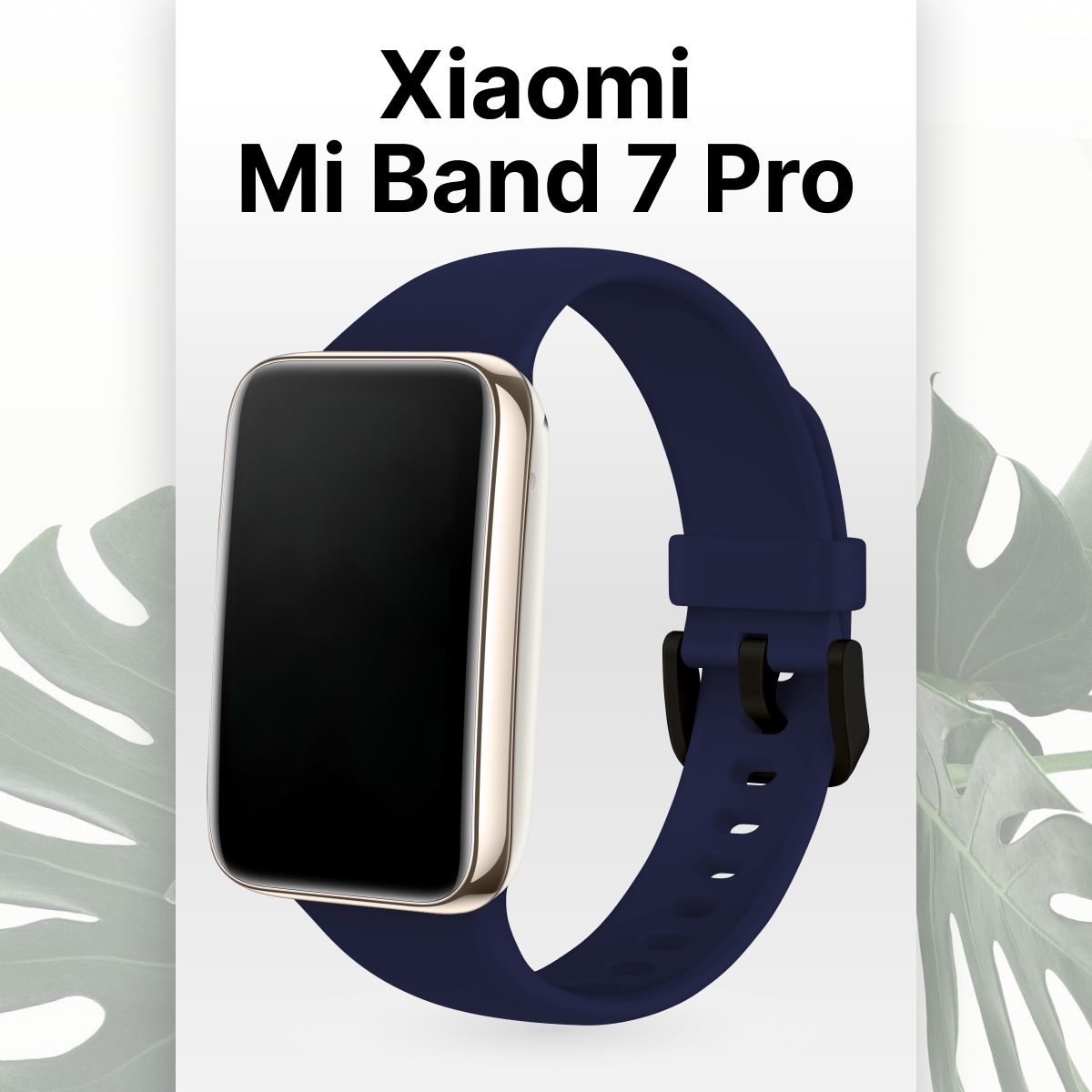 Силиконовый ремешок для Xiaomi Mi Band 7 Pro / Спортивный сменный ремешок для Сяоми Ми Бэнд 7 Про (Sport Band), Синий