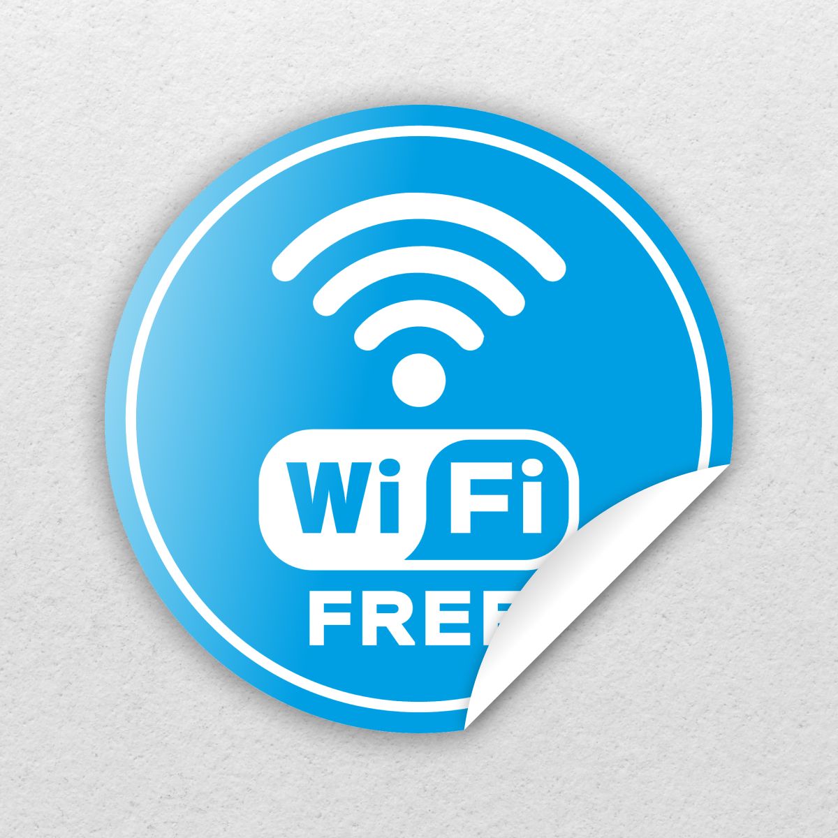 Наклейка "Wi-FI" 150x150 мм (Голубой)